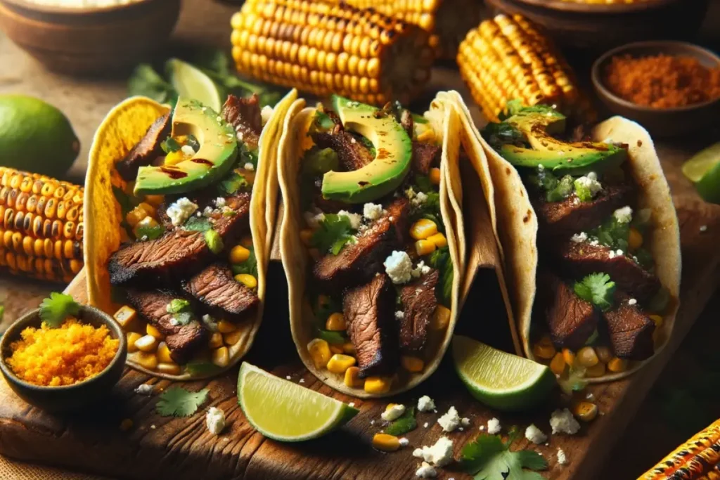 Grilled Steak & Elote Tacos Recipe