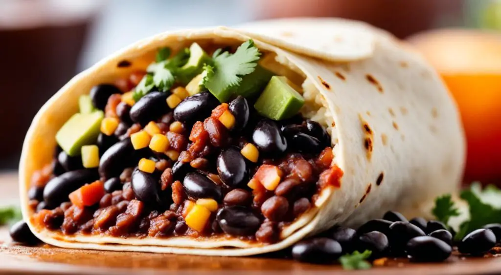 black beans in burritos