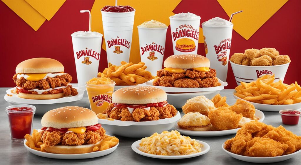 Bojangles diverse menu