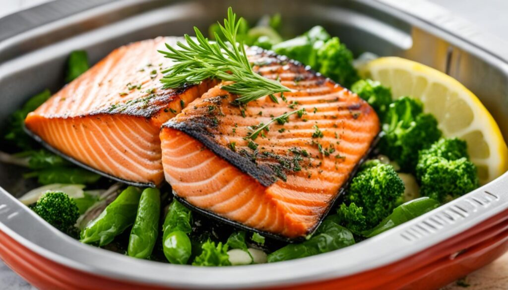 Does salmon stick to air fryer?