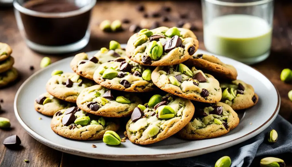 Pistachio Chocolate Chunk Cookies