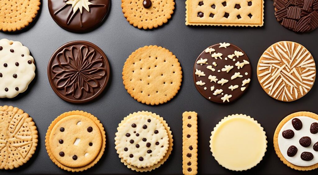 Popular British biscuit types