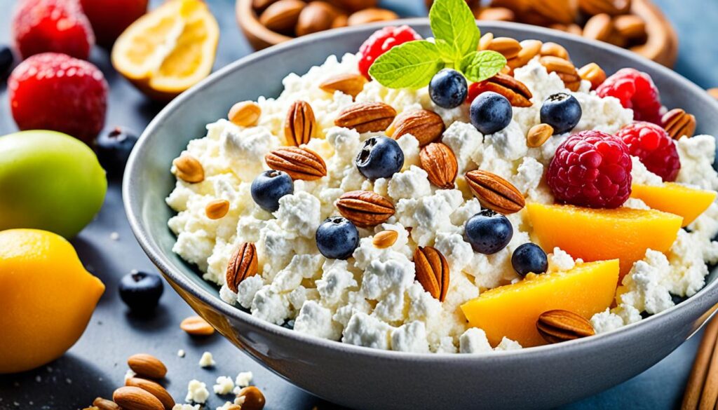 What is good to mix with cottage cheese?