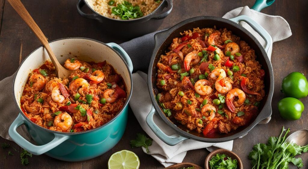 What is the difference between Creole and Cajun jambalaya?