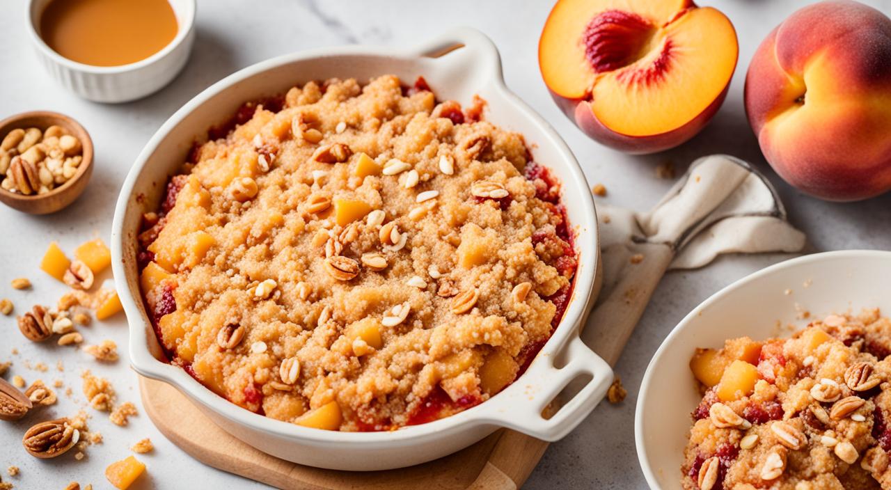 What is the difference between peach crisp and peach cobbler?