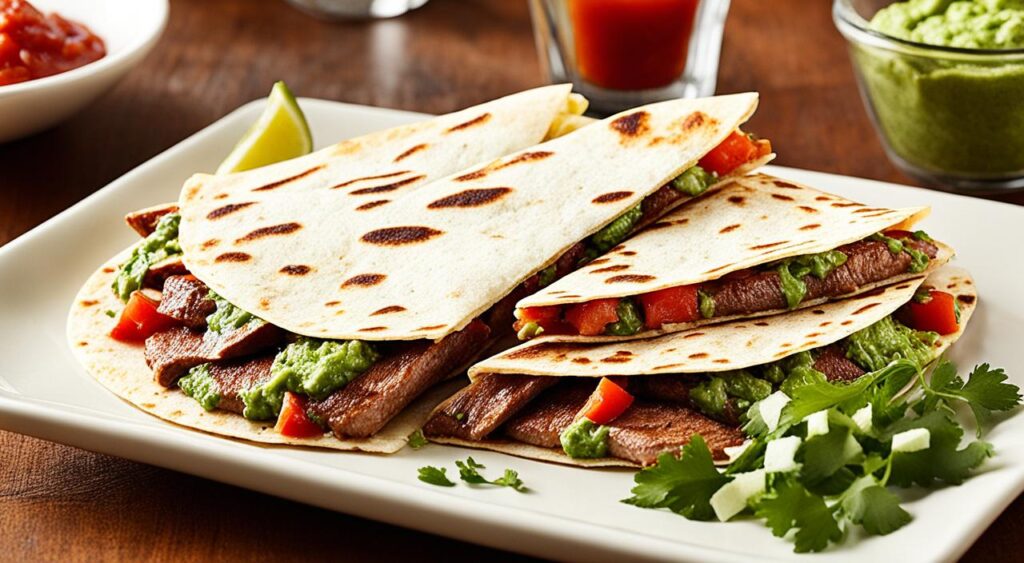 What to serve with steak quesadillas?