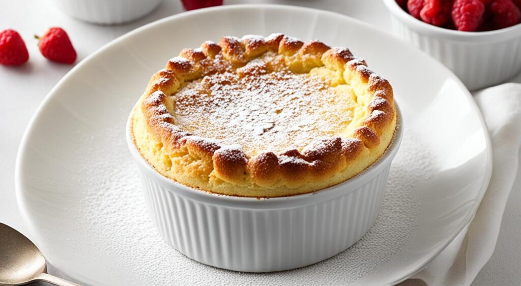 What type of material or batter is used to make a soufflé?