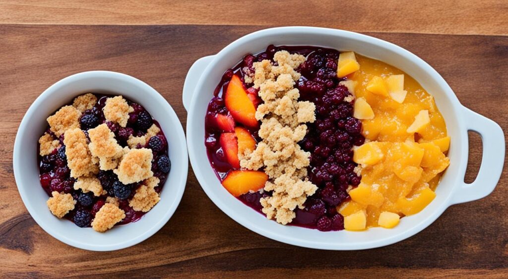 What's the difference between a crumble and a cobbler?