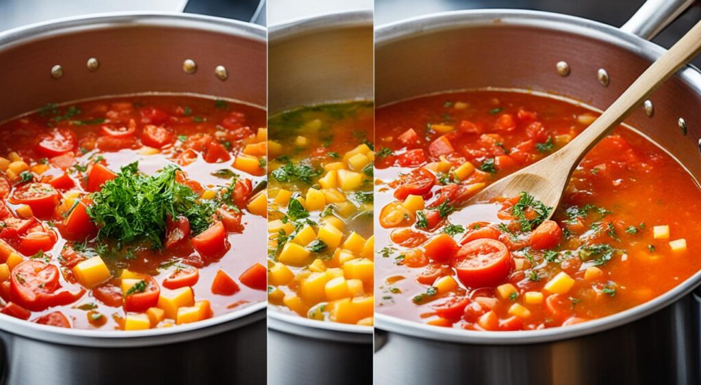 best practices for adding tomatoes to soup