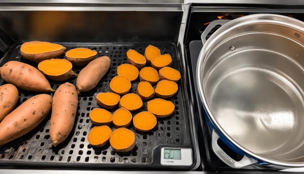 boiling vs baking sweet potatoes