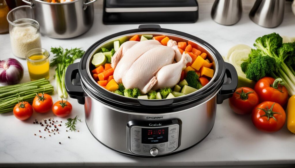 cooking frozen chicken in crockpot