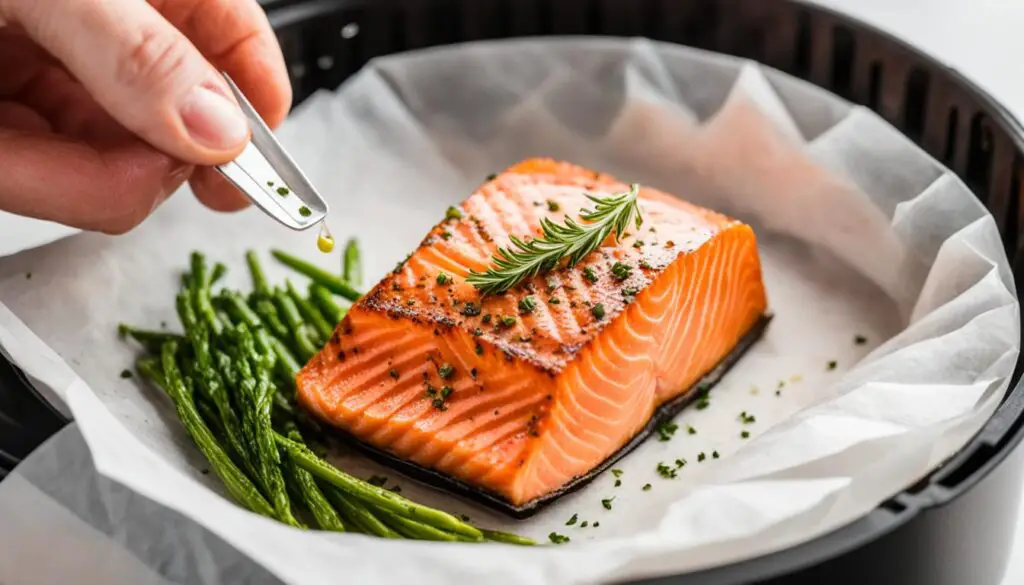 cooking salmon in air fryer without sticking