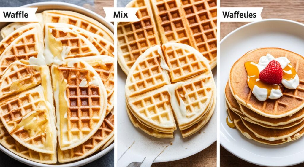 differences between waffle mix and pancake mix