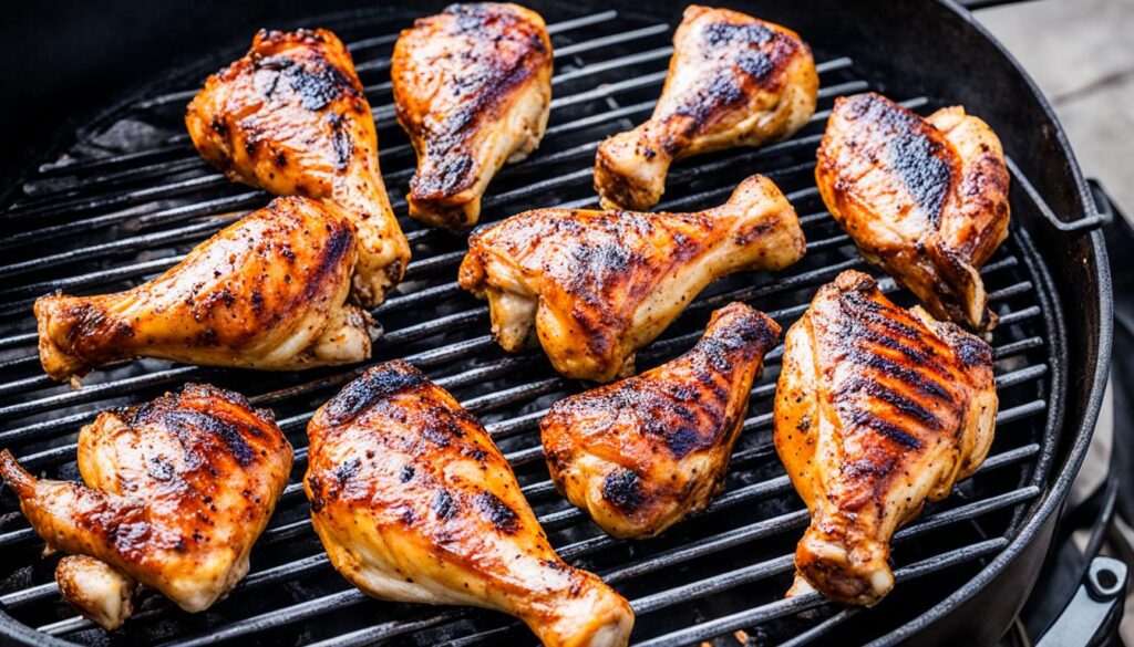 ideal grilling duration for chicken legs