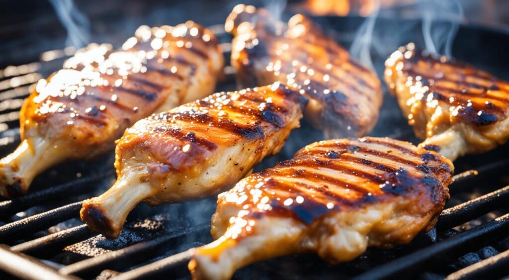 juicy grilled chicken legs