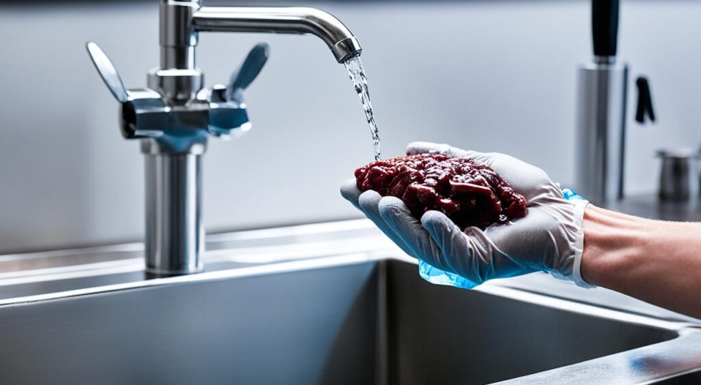 rinsing chicken livers image