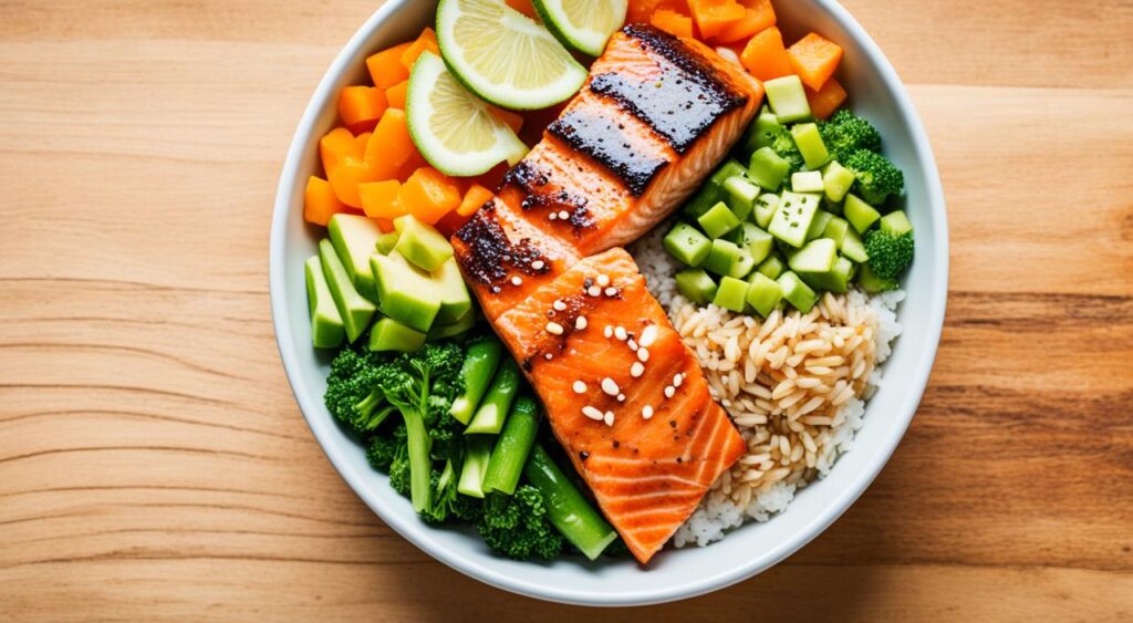 salmon rice bowl nutrition facts