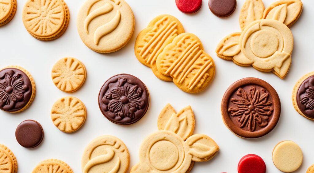 variety of sweet biscuits